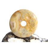 Laceachat (Crazy Lace) Donut Edelstein 40 mm (6 mm stark)