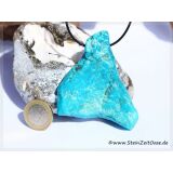 Türkis XXXXL Trommelstein / Scheibenstein gebohrt (stab.) - Sonderqualität - Rarität - ca. 6,7 cm x 6 cm x 1,8 cm