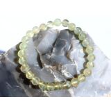 Prehnit grün Armband / Kugelarmband Kugeln 7 mm -...
