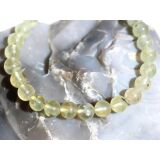 Prehnit grün Armband / Kugelarmband Kugeln 7 mm -...