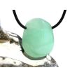 Prehnit grün Trommelstein / Schmuckstein gebohrt - AA-Sonderqualität - ca. 3 cm x 2,4 cm x 1,3 cm