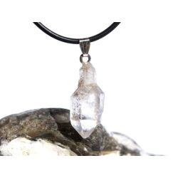 Bergkristall "Zepterquarz / Szepterquarz" Kristall / Rohstein Anhänger Silberöse Schmuckdose - Sonderqualität - Rarität - ca. 3,1 cm x 1,1 cm x 1 cm