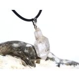 Bergkristall "Zepterquarz / Szepterquarz" Kristall / Rohstein Anhänger Silberöse Schmuckdose - Sonderqualität - Rarität - ca. 3,1 cm x 1,1 cm x 1 cm