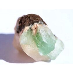 Apophyllit grn mit Stilbit Kristallstufe / Rohstein - Raritt - ca. 3,4 cm x 3,2 cm x 2,5 cm