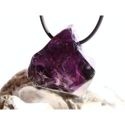 Amethyst dunkel Morion Kristallspitze / Rohstein angetrommelt, gebohrt - AA-Sonderqualitt - ca. 3,2 cm x 3 cm x 1,8 cm