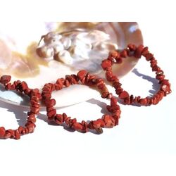Jaspis rot Splitterarmband - Sonderqualit�t - ca. 5 - 10 mm - ca. 17 cm