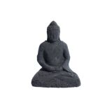 Buddha schwarz Figur / Aufsteller - ca. 7 cm x 6 cm x 3,8 cm