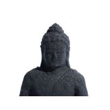 Buddha schwarz Figur / Aufsteller - ca. 7 cm x 6 cm x 3,8 cm
