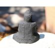 Buddha schwarz Figur / Aufsteller - ca. 7 cm x 6 cm x 3,8 cm