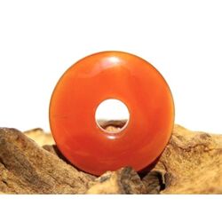 Karneol Donut Edelstein 30 mm (3 - 4 mm stark) (gebr.)