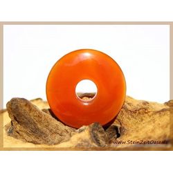 Karneol Donut Edelstein 30 mm (6 - 7 mm stark) (gebr.)