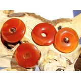 Karneol Donut Edelstein 30 mm (3 - 4 mm stark) (gebr.)