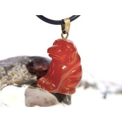 Karneol Hund (gebr.) Anhnger se - ca. 2,9 cm x 1,7 cm x 1,1 cm