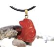 Karneol "Hund" (gebr.) Anhänger Öse - ca. 2,9 cm x 1,7 cm x 1,1 cm