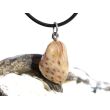 Versteinertes Palmholz Trommelstein - Anhänger Öse Schmuckdose - Sonderqualität - ca. 3,1 cm x 1,4 cm x 0,8 cm