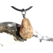 Versteinertes Palmholz Trommelstein - Anhänger Öse Schmuckdose - Sonderqualität - ca. 3,1 cm x 1,4 cm x 0,8 cm