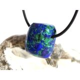 Azurit-Malachit (rek.) Schmuckstein gebohrt - ca. 2,2 cm x 1,7 cm x 1,4 cm
