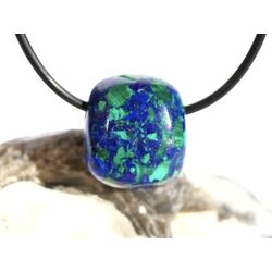 Azurit-Malachit (rek.) Schmuckstein gebohrt - ca. 2 cm x 1,8 cm x 1,4 cm