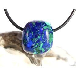 Azurit-Malachit (rek.) Schmuckstein gebohrt - ca. 2 cm x 1,8 cm x 1,4 cm