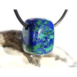 Azurit-Malachit (rek.) Schmuckstein gebohrt - ca. 2,1 cm x 1,6 cm x 1,6 cm