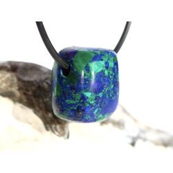 Azurit-Malachit (rek.) Schmuckstein gebohrt - ca. 2,1 cm x 1,6 cm x 1,6 cm