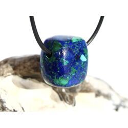 Azurit-Malachit (rek.) Schmuckstein gebohrt - ca. 2,1 cm x 1,8 cm x 1,5 cm