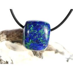 Azurit-Malachit (rek.) Schmuckstein gebohrt - ca. 2,1 cm x 1,8 cm x 1,5 cm