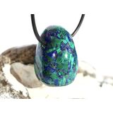 Azurit-Malachit (gepr.) Trommelstein gebohrt - ca. 3 cm x...