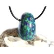 Azurit-Malachit (gepr.) Trommelstein gebohrt - ca. 3 cm x 1,9 cm x 2,1 cm
