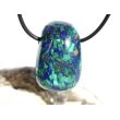 Azurit-Malachit (gepr.) Trommelstein gebohrt - ca. 3 cm x 2 cm x 1,8 cm