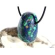 Azurit-Malachit (gepr.) Trommelstein gebohrt - ca. 3 cm x 2 cm x 1,8 cm