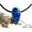 Azurit-Malachit natur Schmuckstein / Scheibenstein gebohrt - Handarbeit - Rarität - Sonderqualität - ca. 2,1 cm x 1,1 cm x 0,6 cm