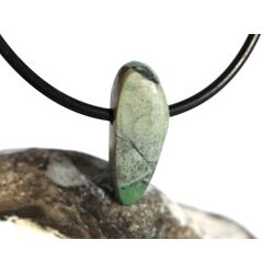 Azurit-Malachit natur Schmuckstein / Scheibenstein gebohrt - Handarbeit - Rarit�t - Sonderqualit�t - ca. 2,1 cm x 0,8 cm x 0,6 cm