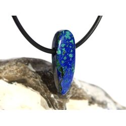 Azurit-Malachit natur Schmuckstein / Scheibenstein gebohrt - Handarbeit - Rarit�t - Sonderqualit�t - ca. 2,4 cm x 0,9 cm x 0,6 cm