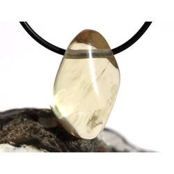 Orthoklas Trommelstein / Schmuckstein gebohrt (Goldorthoklas) - AA-Sonderqualitt - ca. 3,2 cm x 2 cm x 1,5 cm