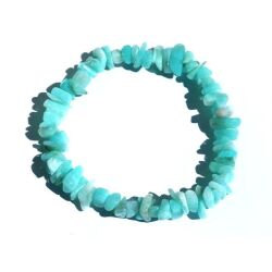 Amazonit geschliffene Schmucksteine / Splitterarmband - AA-Sonderqualität - ca. 5 - 12 mm / ca. 19 cm