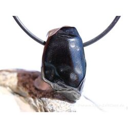 Spinell schwarz Trommelstein gebohrt - Raritt - Sonderqualitt - ca. 2,6 cm x 1,6 cm x 1,2 cm