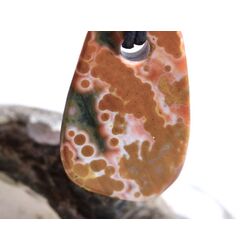 Ozeanachat Schmuckstein Cabochon gebohrt (Ozeanchalcedon / Ozeanjaspis) - AA-Sonderqualitt - ca. 3 cm x 1,8 cm x 0,6 cm