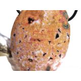 Ozeanachat XXXL Schmuckstein Cabochon gebohrt (Ozeanchalcedon / Ozeanjaspis) - Sonderqualität - ca. 5,2 cm x 3,8 cm x 1,8 cm