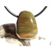 Ozeanachat Trommelstein gebohrt (Ozeanchalcedon / Ozeanjaspis) - schöne Qualität - ca. 2,1 cm x 1,7 cm x 1,4 cm
