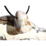 Ozeanachat Schmuckstein / Trommelstein gebohrt (Ozeanchalcedon / Ozeanjaspis) - schöne Qualität - ca. 2,6 cm x 1,8 cm x 1,6 cm
