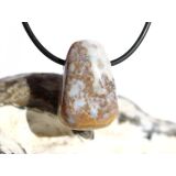 Ozeanachat Schmuckstein / Trommelstein gebohrt (Ozeanchalcedon / Ozeanjaspis) - schöne Qualität - ca. 2,6 cm x 1,8 cm x 1,6 cm