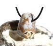 Ozeanachat Schmuckstein / Trommelstein gebohrt (Ozeanchalcedon / Ozeanjaspis) - schöne Qualität - ca. 2,6 cm x 1,8 cm x 1,6 cm