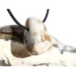 Ozeanachat Schmuckstein / Trommelstein gebohrt (Ozeanchalcedon / Ozeanjaspis) - schöne Qualität - ca. 2,6 cm x 1,8 cm x 1,6 cm