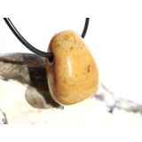 Ozeanachat Trommelstein gebohrt (Ozeanchalcedon /...