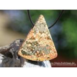 Ozeanachat XXL Schmuckstein Cabochon / Scheibenstein gebohrt (Ozeanchalcedon / Ozeanjaspis) - Sonderqualität - ca. 4,6 cm x 3,9 cm x 0,9 cm