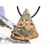 Ozeanachat XXL Schmuckstein Cabochon / Scheibenstein gebohrt (Ozeanchalcedon / Ozeanjaspis) - Sonderqualität - ca. 4,6 cm x 3,9 cm x 0,9 cm