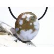 Ozeanachat Schmuckstein Cabochon gebohrt (Ozeanchalcedon / Ozeanjaspis) - Sonderqualität - ca. 3,4 cm x 2,8 cm x 1,2 cm