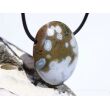 Ozeanachat Schmuckstein Cabochon gebohrt (Ozeanchalcedon / Ozeanjaspis) - Sonderqualität - ca. 3,4 cm x 2,8 cm x 1,2 cm
