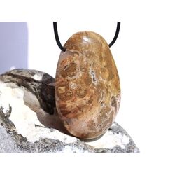 Ozeanachat XXXL Trommelstein gebohrt (Ozeanchalcedon / Ozeanjaspis) - ca. 5,8 cm x 3,7 cm x 1,7 cm